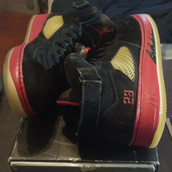 Air Jordan 5 Retro Fusion (AJF 5) Rare (2008) Fusion Red Mens 12 W/OG BOX EUC - Picture 8 of 13